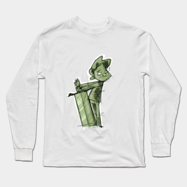 Young swordsman Long Sleeve T-Shirt by lrtvri